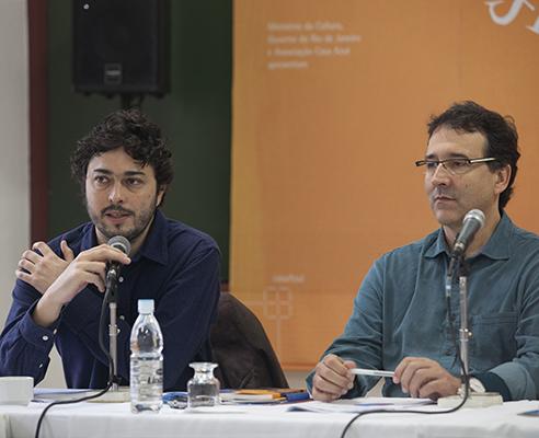 Paulo Wernck e Mauro Munhoz na coletiva de encerramento da Flip 2015 | © Marina Quintanilha