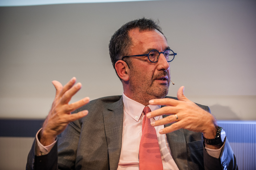 Arnaud Nourry, CEO da Hachette, participou hoje do CEO Talk da Feira do Livro de Frankfurt | © Bernd Hartung / Frankfurt Book Fair