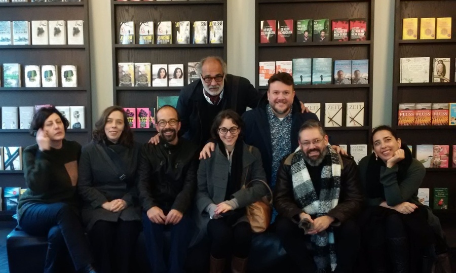 Na Schöffling, os editores brasileiros foram recebidos por Sabine Baumann e Kathrin Scheel | © Julie Marcelino