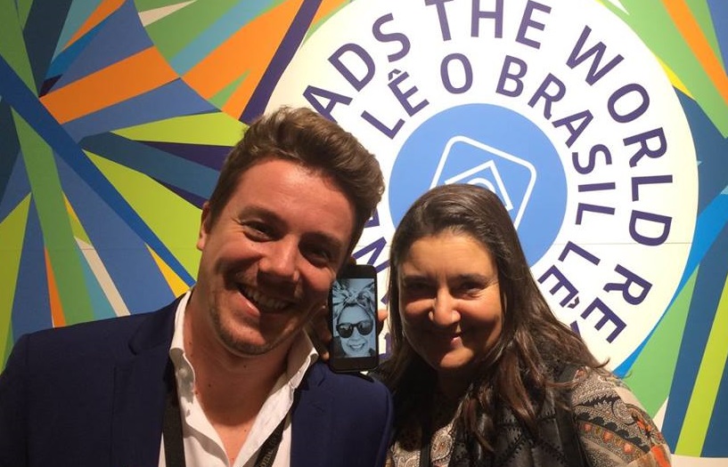 André Palme, embaixador do Business Club em 2015, ao lado de Marifé Boix, vice-presidente da Feira do Livro de Frankfurt | CBL / Brazilian Publishers
