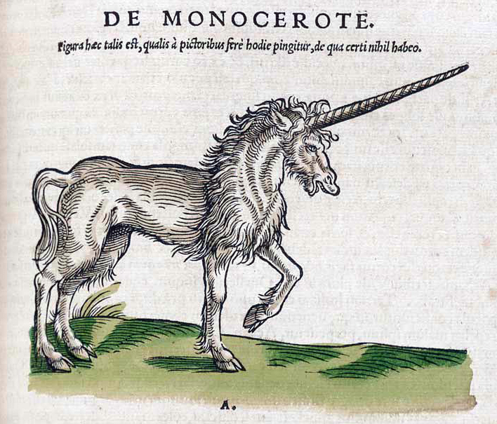 Gesner manteve o unicórnio e outras 11 criaturas lendárias, em seu 'Historiae animalium' | © Reprodução Wikipedia