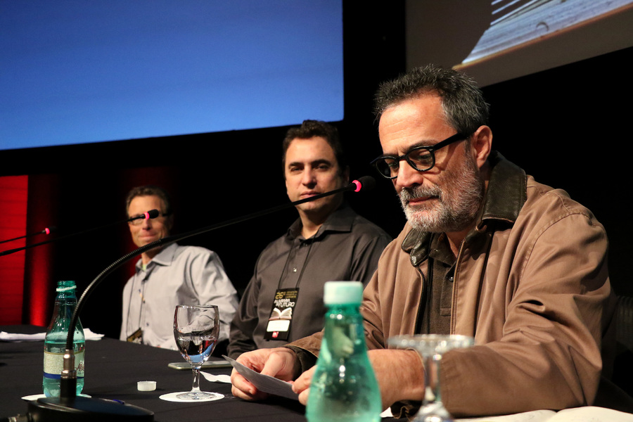 Marcos Pedri, Marcus Teles e Benjamin Magalhães debateram sobre o futuro das livrarias durante a Convenção Nacional de Livrarias | © Nilson Hashizumi