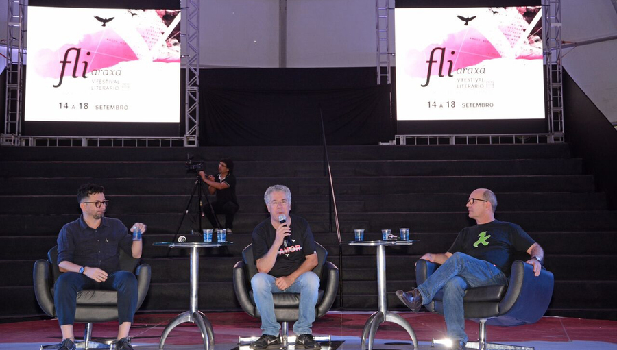 Cuenca, Borges e Ruffato debatem o cenário político atual dentro da programação do Fliaraxá | © Daniel Biachini
