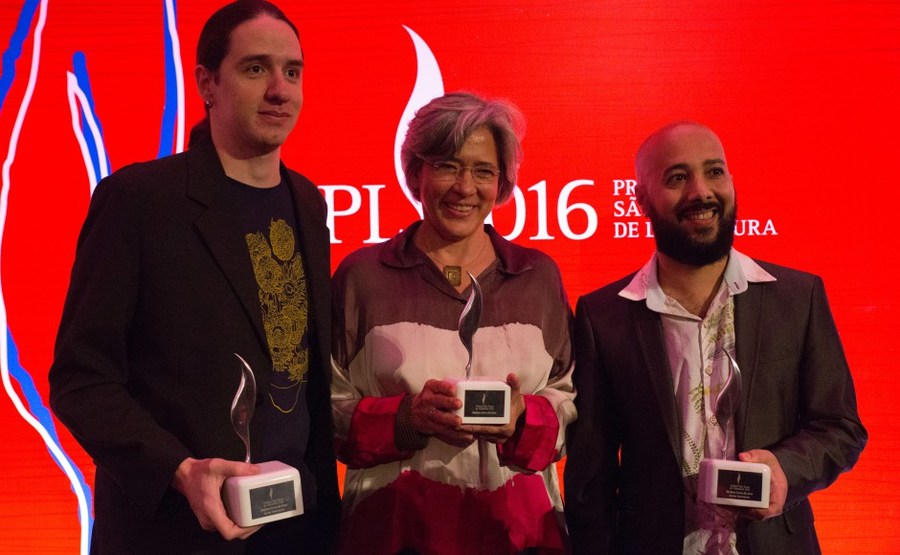 Rafael Gallo, Beatriz Bracher e Marcelo Maluf, os vencedores do Prêmio SP de Literatura | © Marcelo Nakano