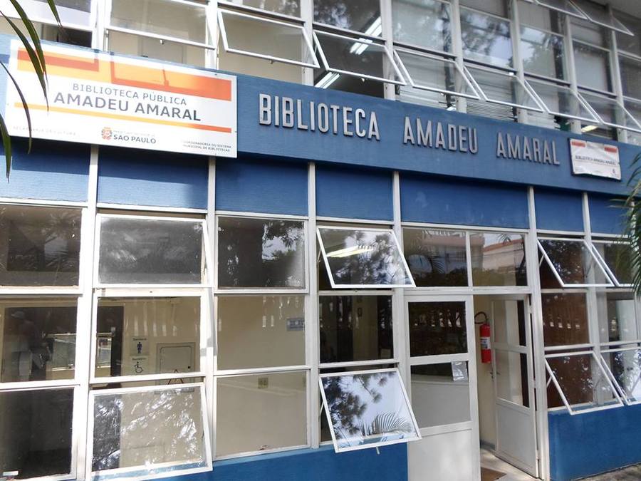 Fachada atual da Biblioteca Amadeu Amaral, frequentada por Mitsuko | © Prefeitura da Cidade de São Paulo