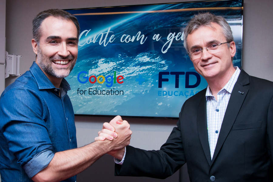 Rodrigo Pimentel, diretor do Google for Education e Antonio Rios, diretor superintendente da FTD Educação | © Elias Gomes