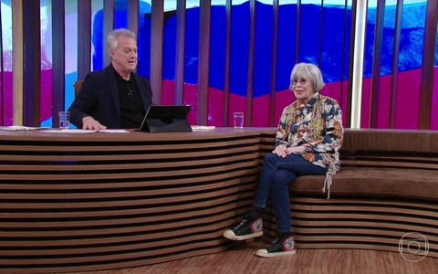 Pedro Bial entrevista Rita Lee em seu novo programa | © Divulgação / TV Globo