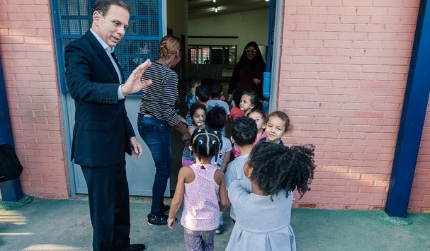 Prefeito João Doria visita uma creche da prefeitura na Zona Sul de São Paulo | © Leon Rodrigues / Secom