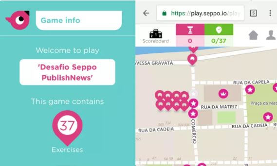 Tela do 'Desafio Seppo PublishNews' que promete dar mais agito a Paraty durante a Flip 2017