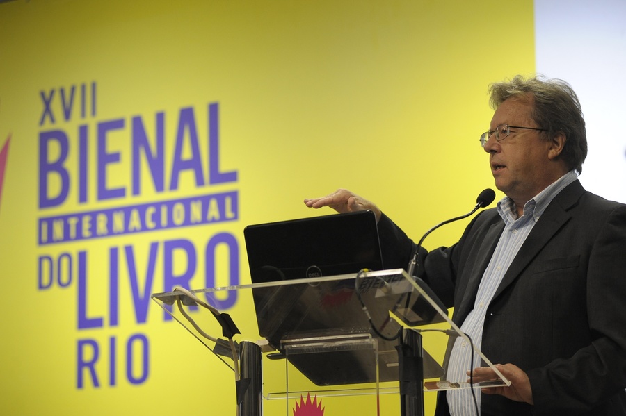 O consultor austríaco Rüdiger Wischenbart participou da 1ª edição do InterLivro | © Divulgação / Bienal do Rio