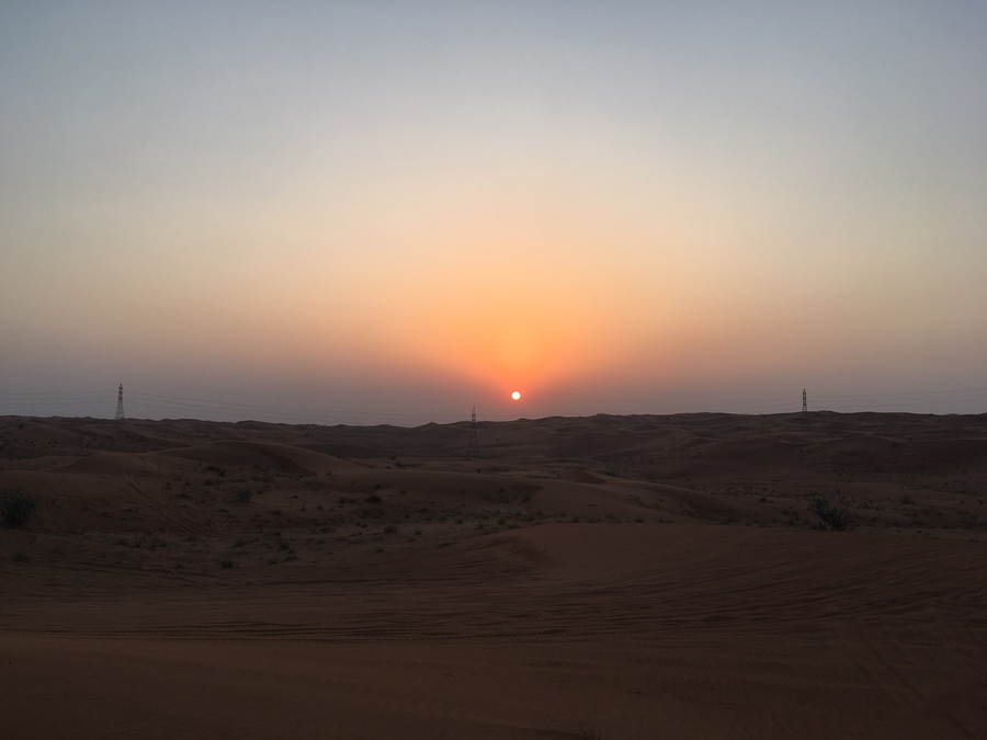 Pôr do sol no deserto