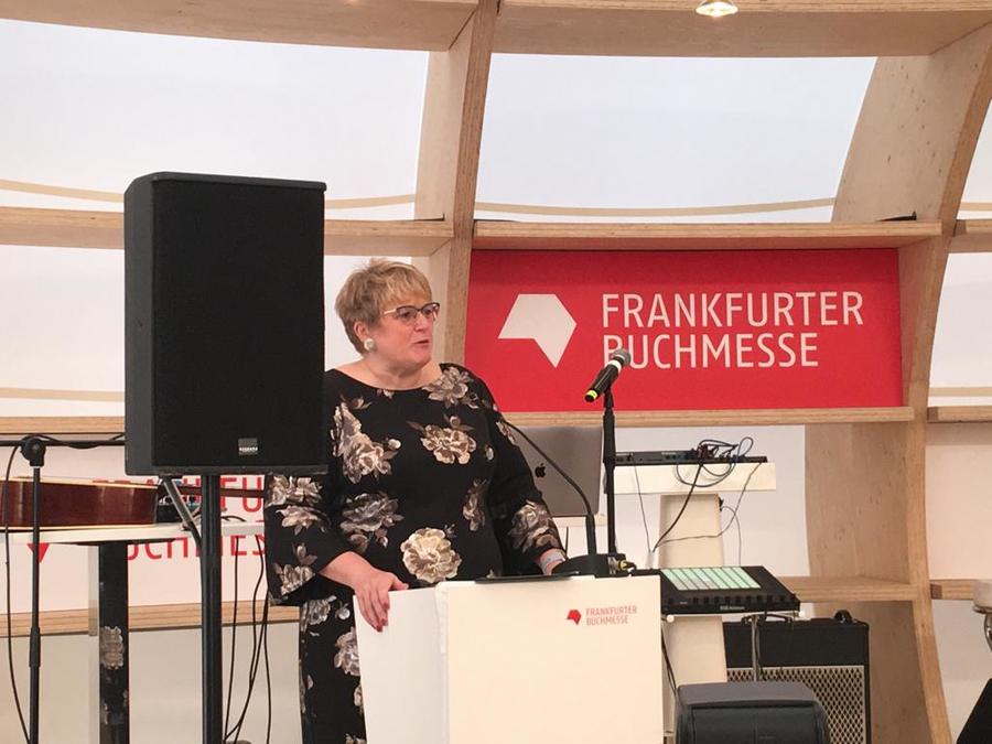 Trine Skei Grande, ministra da Cultura da Noruega, durante a apresentação do programa da Noruega | Talita Facchini Trine Skei Grande, ministra da Cultura da Noruega, durante a apresentação do programa da Noruega | Talita Facchini