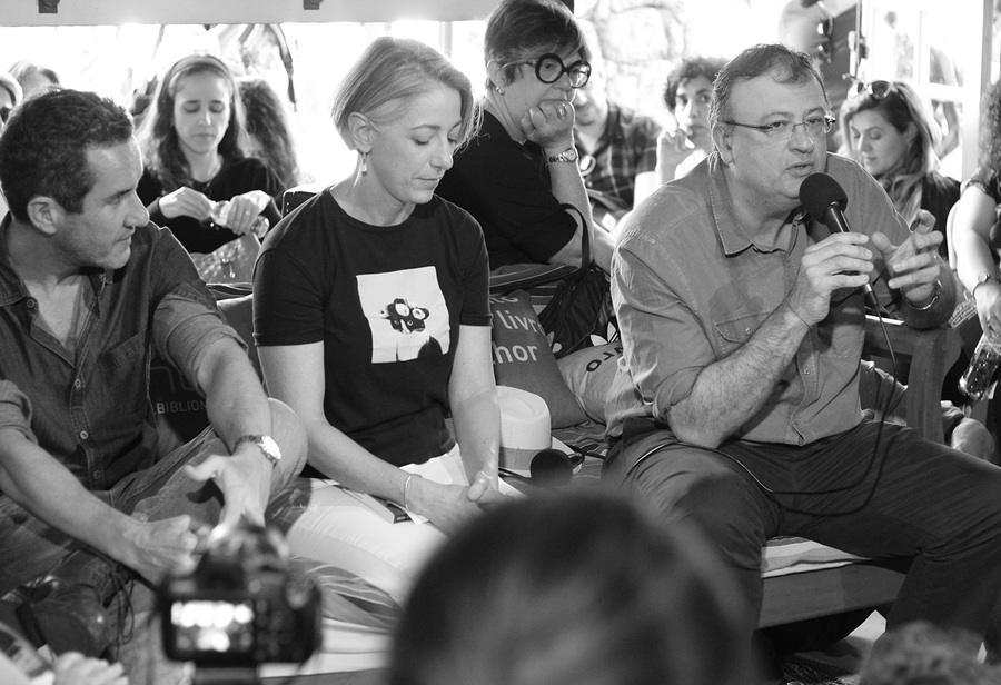 Rafael Kalaf Cossi, Vera Iaconelli e Christian Dunker | © André Argolo