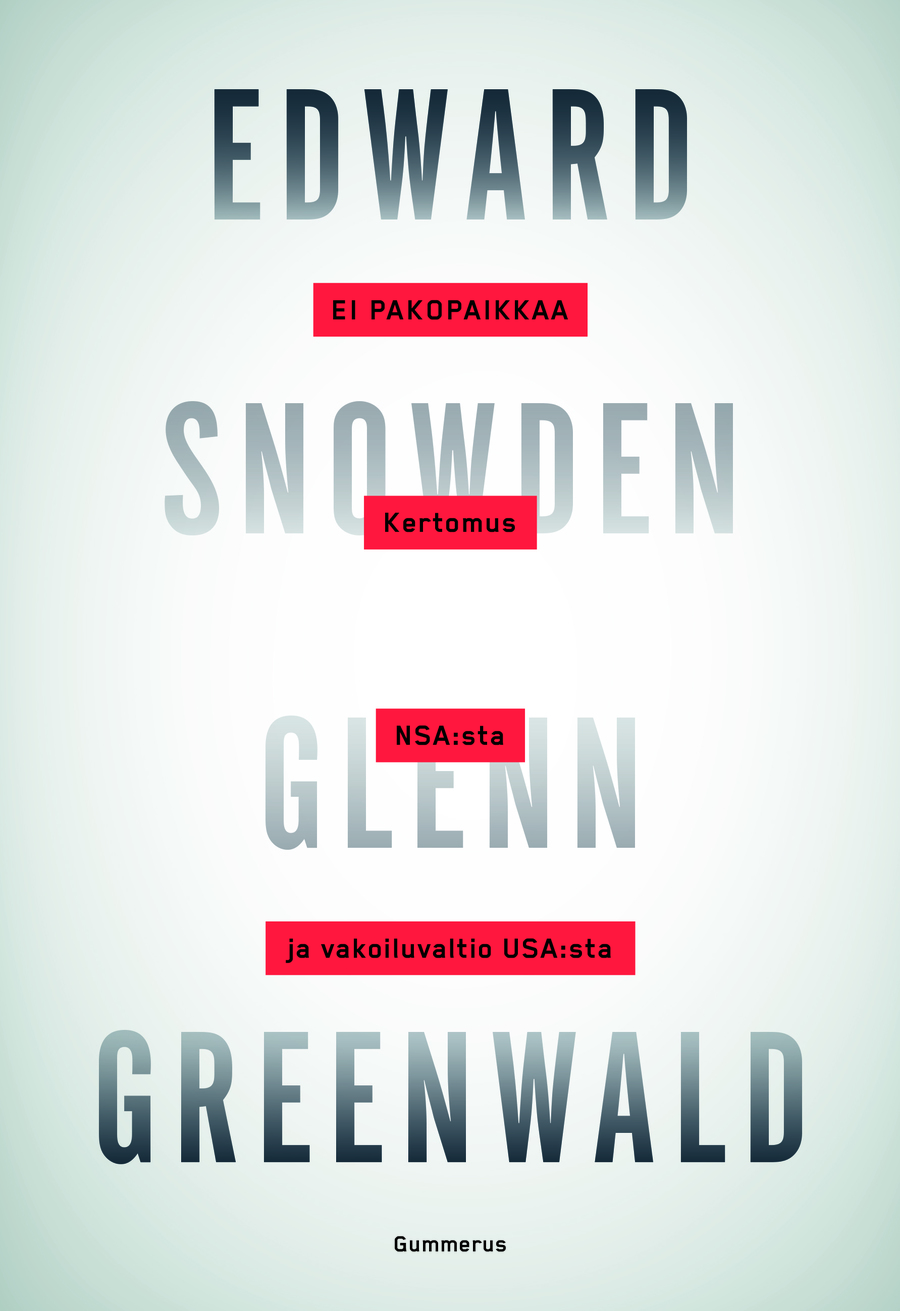 Edição finlandesa do livro 'No Place to Hide', de Glenn Greenwald, publicado pela Gummerus Kustannus