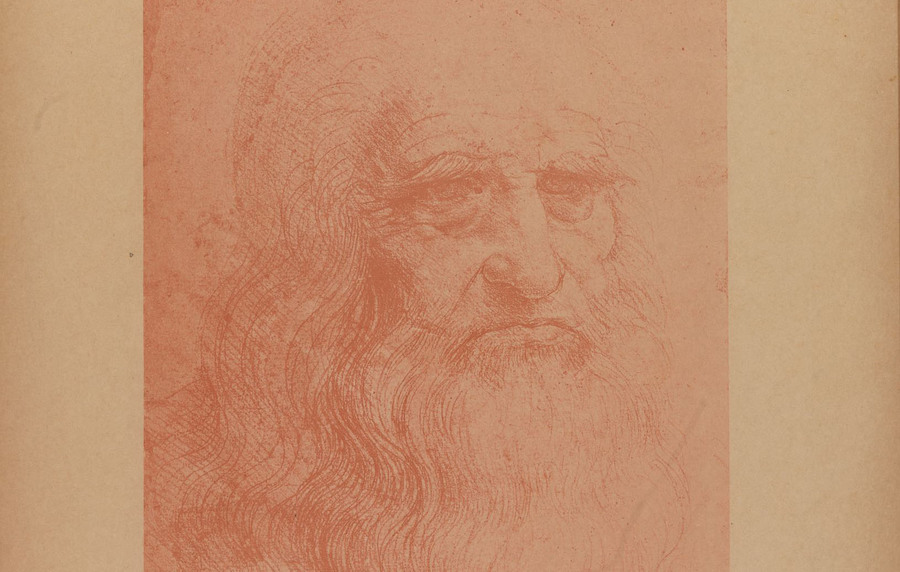 Autorretrato de Leonardo da Vinci, da Biblioteca de Turim (1888)