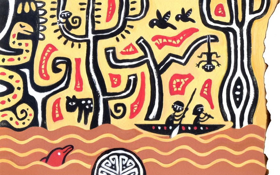 Obra do uruguaio Alfredo Soderguit que fará parte da exposição Amazônia Chama na Primavera Literária | Reprodução