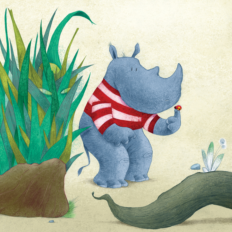 Ilustração de Alexandre Rampazo para o livro O mistério do Rino Sério, de Fernando Nuno | Reprodução Ilustração de Alexandre Rampazo para o livro O mistério do Rino Sério, de Fernando Nuno | Reprodução