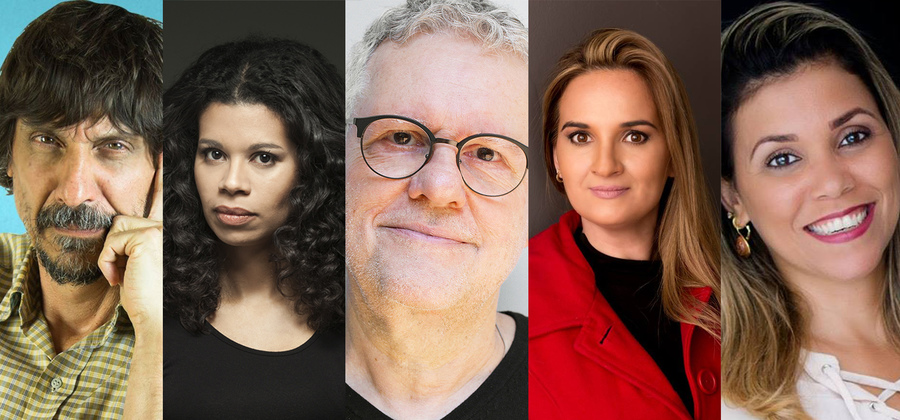 Eduardo Bueno, Ana Paula Maia, Sérgio Abranches, Sue Hecker e Tatiana Amaral Eduardo Bueno, Ana Paula Maia, Sérgio Abranches, Sue Hecker e Tatiana Amaral