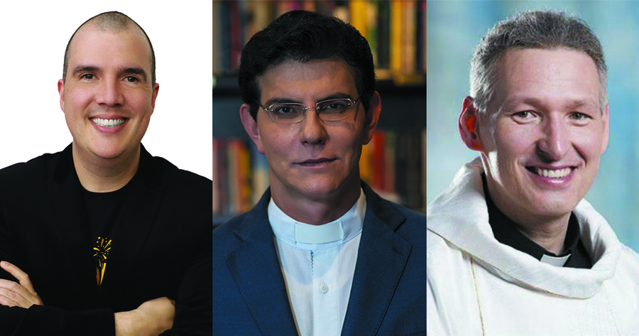 Bruno Gimenes e os padres Reginaldo Manzotti e Marcelo Rossi | © Washington Possato Bruno Gimenes e os padres Reginaldo Manzotti e Marcelo Rossi | © Washington Possato