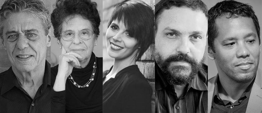 Chico Buarque, Maria Valeria Rezende, Adriana Lisboa, Paulo Scott e Itamar Vieira são os cinco finalistas em Romance | © Rodolfo Athayde / Julie Harris Chico Buarque, Maria Valeria Rezende, Adriana Lisboa, Paulo Scott e Itamar Vieira são os cinco finalistas em Romance | © Rodolfo Athayde / Julie Harris