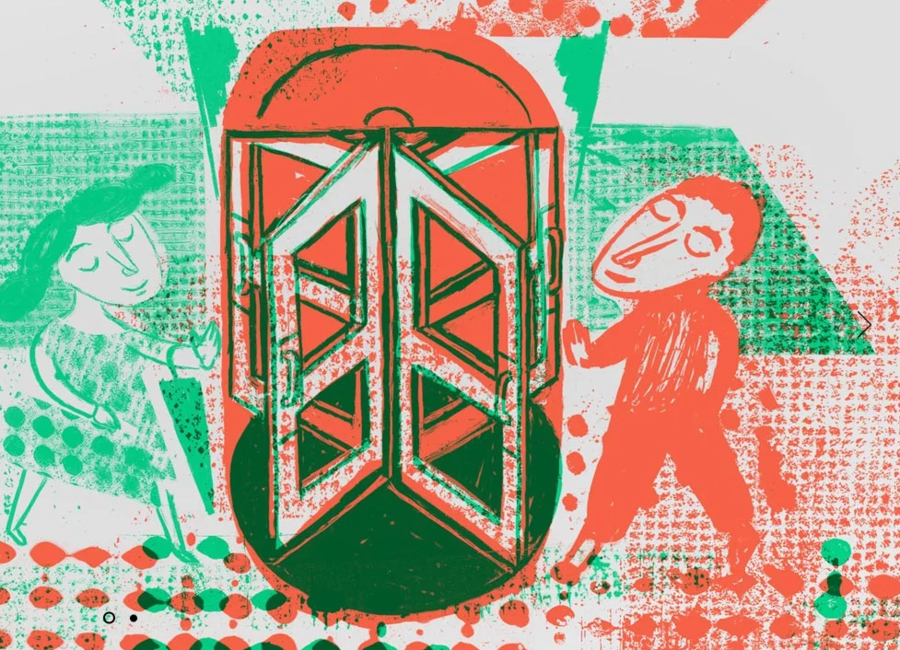Ilustração de Andrés Sindoval para o livro Invisível, de Alcides Villaça, publicado nos EUA pela Tapioca Stories