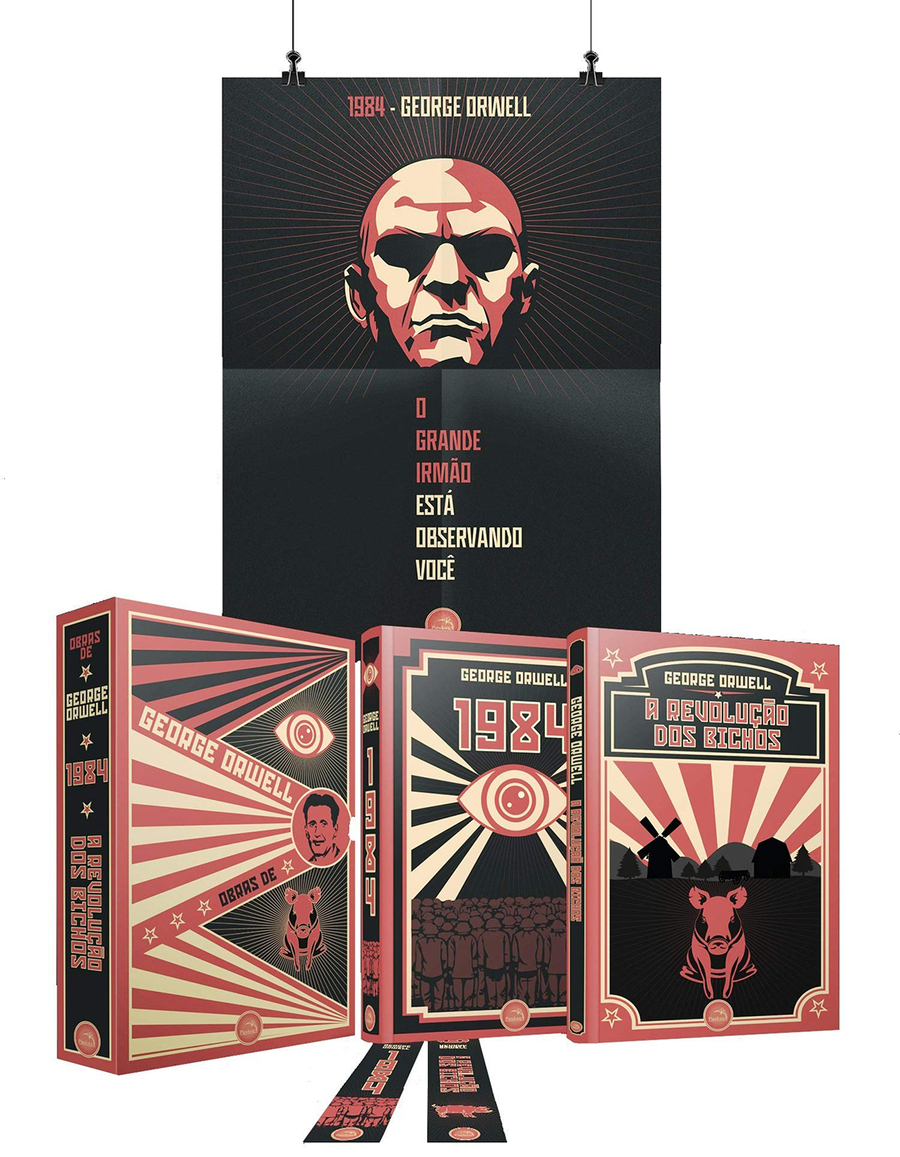 Box de George Orwell pela Pandorga | Reprodução Box de George Orwell pela Pandorga | Reprodução