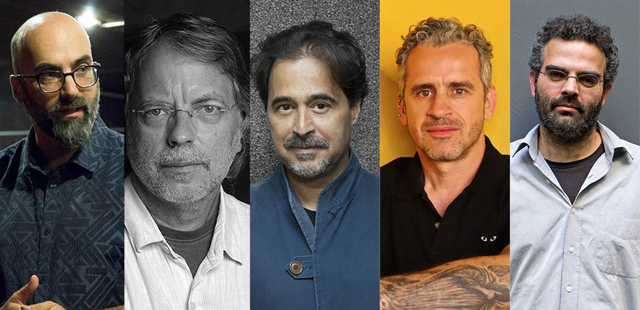 Valter Hugo Mãe, Agualusa, Mia Couto, José Luiz Peixoto e Gonçalo Tavares | © Daniel Bianvhini / Divulgação / Daniel Bianchini / Patrícia Pinto / Pauliana Pimentel Valter Hugo Mãe, Agualusa, Mia Couto, José Luiz Peixoto e Gonçalo Tavares | © Daniel Bianvhini / Divulgação / Daniel Bianchini / Patrícia Pinto / Pauliana Pimentel