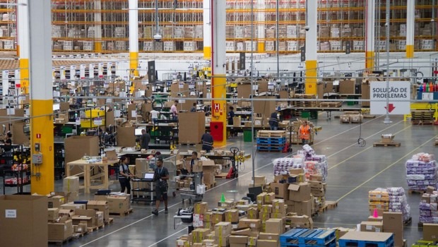 Centro de distribuição da Amazon em janeiro de 2019 | © Julio Vilela / Divulgação Centro de distribuição da Amazon em janeiro de 2019 | © Julio Vilela / Divulgação