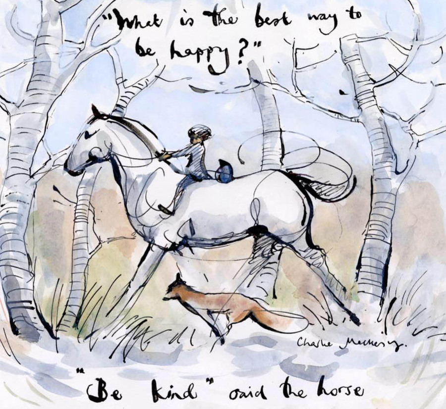 Imagem do livro 'O menino, a toupeira, a raposa e o cavalo' | © Charlie Mackesy / Redes Sociais Imagem do livro 'O menino, a toupeira, a raposa e o cavalo' | © Charlie Mackesy / Redes Sociais