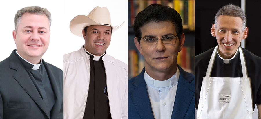 Os padres Mario José Raimondi, Alessandro Campos, Reginaldo Manzotti e Marcelo Rossi venderam, juntos, 5.574 exemplares nessa semana Os padres Mario José Raimondi, Alessandro Campos, Reginaldo Manzotti e Marcelo Rossi venderam, juntos, 5.574 exemplares nessa semana