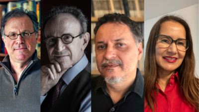 Da esquerda para a direita: Ilan Stavans, João Almino, Ivan Marques, Vânia Carvalho-Wang | Fonte: Divulgação do evento