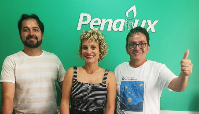 Wilson Gorj, Dani Costa Russo e Toninho França, da Penalux | © Divulgação