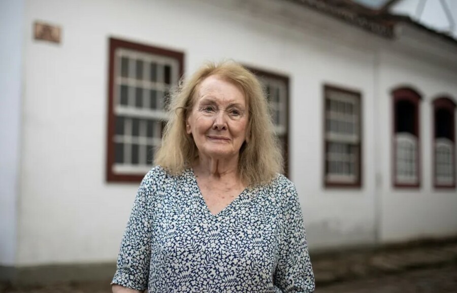 A escritora Annie Ernaux em Paraty | Foto por: Hermes de Paula