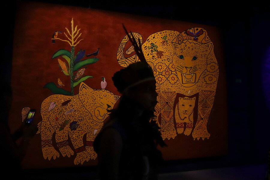 Obra de Ciete Silvério na mostra temporária