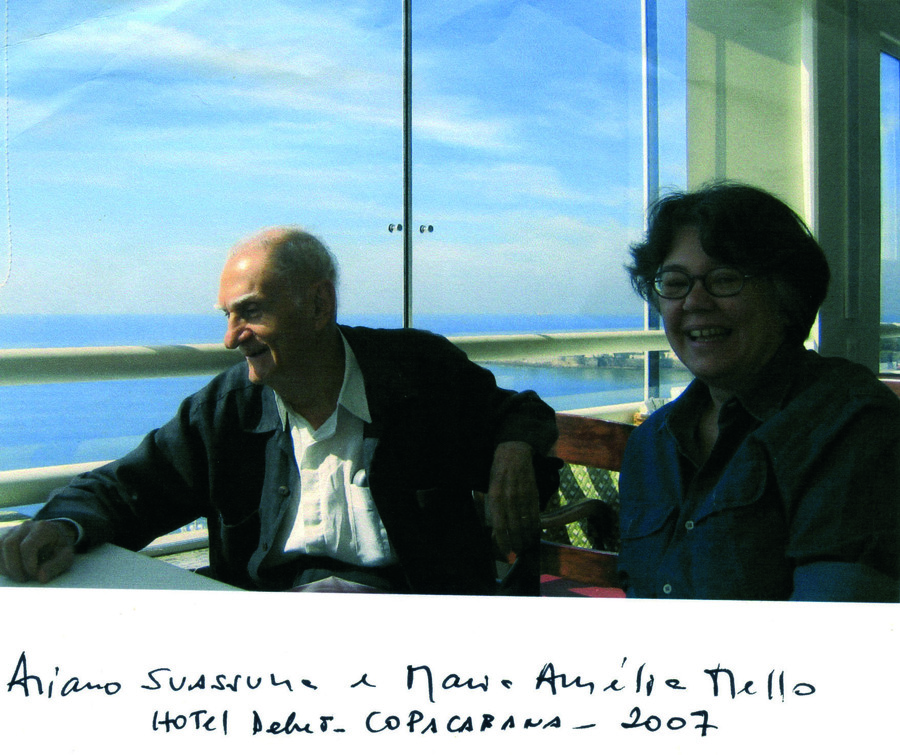 Maria Amélia Mello e Ariano Suassuna, em 2007: um dos autores que ela 'recuperou' para a José Olympio | © Leo Aversa
