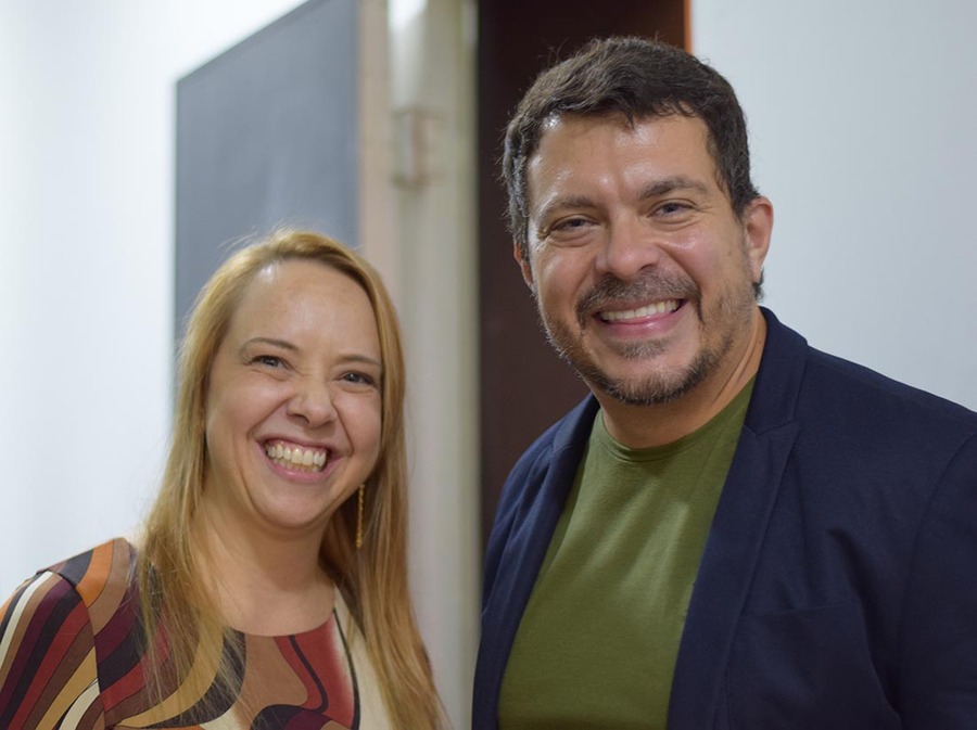 Marília Marton, Secretária de Cultura do Estado de São Paulo e Ricardo Arcon, CEO do PublishNews | © Larissa Caldin / PublishNews