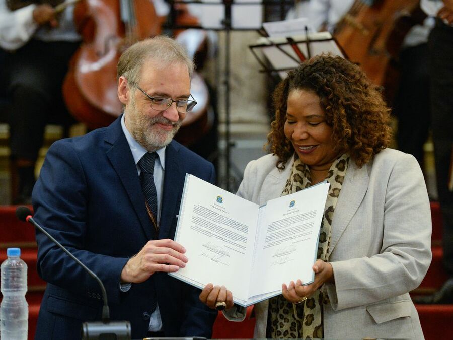 A ministra Margareth Menezes participou da cerimônia | Tomaz Silva/Agência Brasil