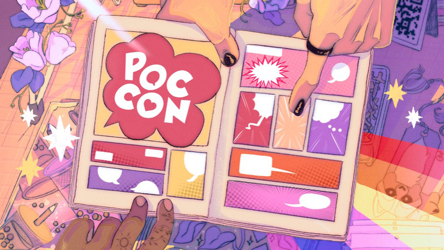 Poster oficial da POC CON 2023, feito por Ren Nolasco