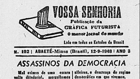 Jornal Vossa Senhoria é um dos veículos presentes na exposição | © FBN