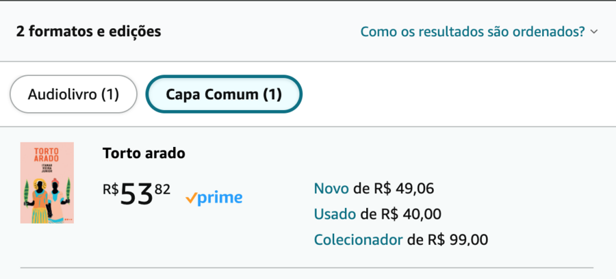 'Torto arado' é um dos livros que não estão disponíveis para compra em formato e-book | © Reprodução / Amazon