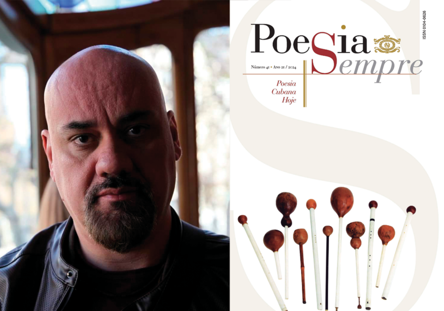 © Poeta Sérgio Cohn e a capa da revista Poesia Sempre
