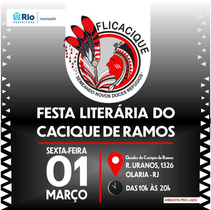 1ª edição da FliCacique é realizada em parceria com a Secretaria Municipal de Educação do Rio | © Cacique de Ramos 1ª edição da FliCacique é realizada em parceria com a Secretaria Municipal de Educação do Rio | © Cacique de Ramos