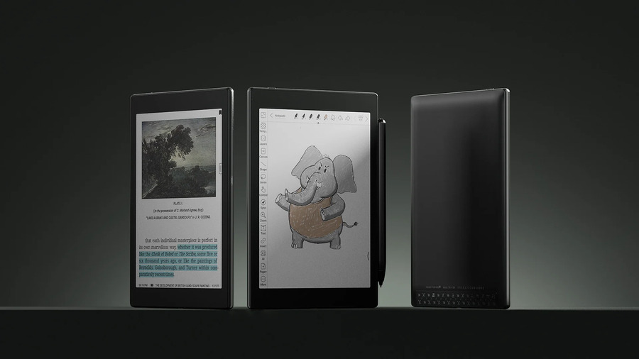 Versões do tablet com tecnologia e-ink têm cores | © Onyx BOOX Versões do tablet com tecnologia e-ink têm cores | © Onyx BOOX