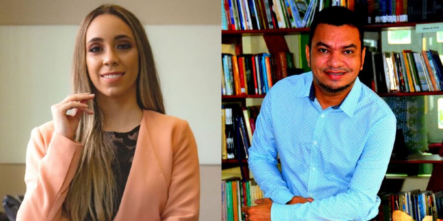 Bethânia Pires Amaro e Airton Souza, vencedores do Prêmio Sesc de Literatura 2023 | © Sesc Bethânia Pires Amaro e Airton Souza, vencedores do Prêmio Sesc de Literatura 2023 | © Sesc