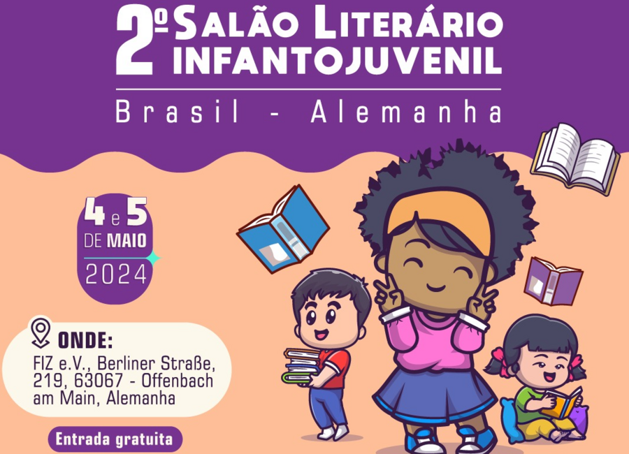  2º Salão Literário Infantojuvenil Brasil-Alemanha, nos dias 4 e 5 de maio, em Offenbach am Main, na Alemanha | © Divulgação
