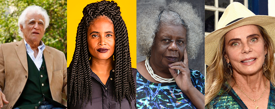 Ziraldo, Djamila Ribeiro, Conceição Evaristo e Bruna Lombardi | © Divulgação / Marlos Bakker / Fernando Rabelo / Daniel Bianchini 