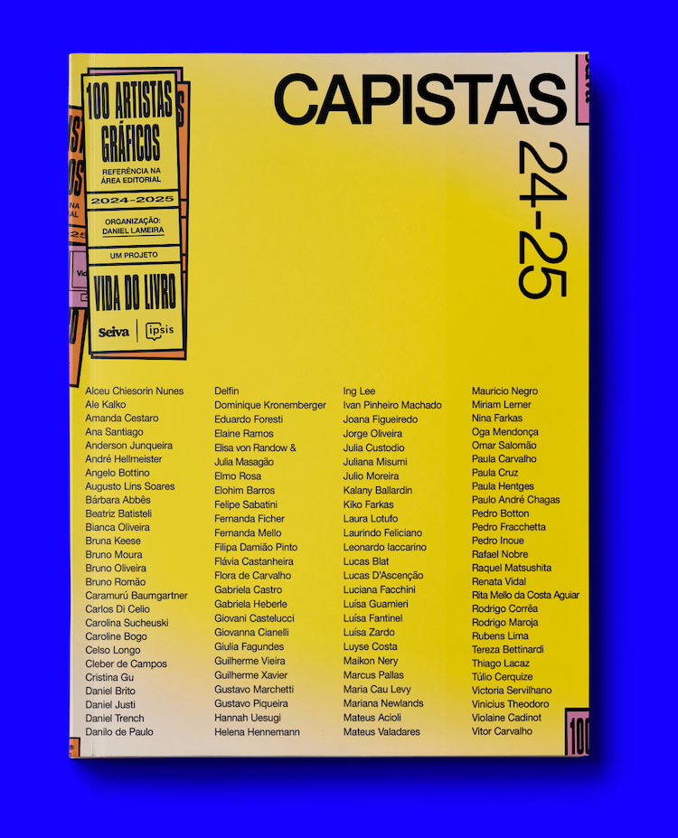 Capa do catálogo 'Capistas 24-25', assinada por por Giovanna Cianelli e Victoria Servilhano | © Seiva Capa do catálogo 'Capistas 24-25', assinada por por Giovanna Cianelli e Victoria Servilhano | © Seiva