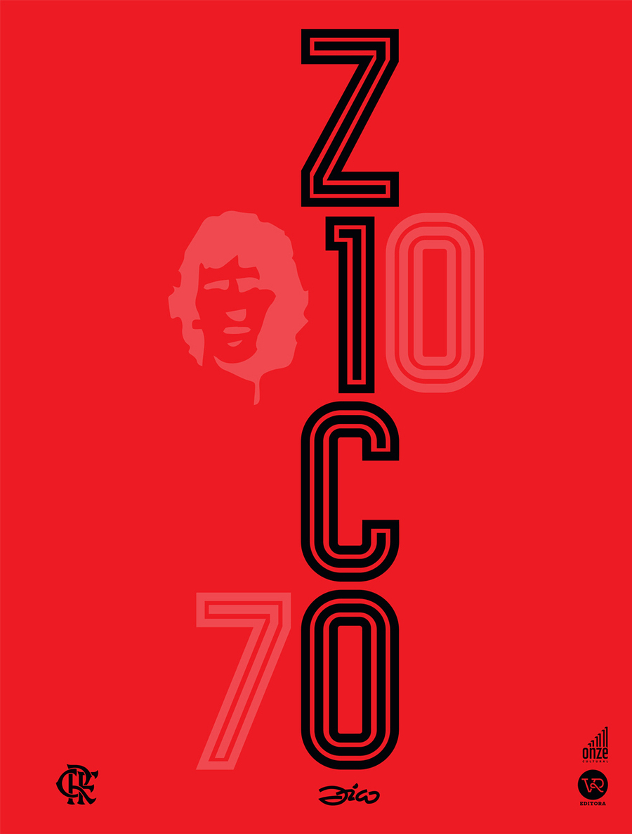 Capa do livro 'Zico 70', a ser lançado pela nova parceria | © VR Editora / Onze Cultural Capa do livro 'Zico 70', a ser lançado pela nova parceria | © VR Editora / Onze Cultural