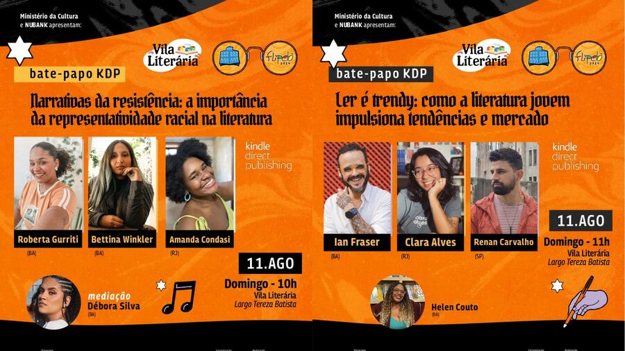 Algumas das mesas da Amazon na Flipelô 2024 | © Flipelô