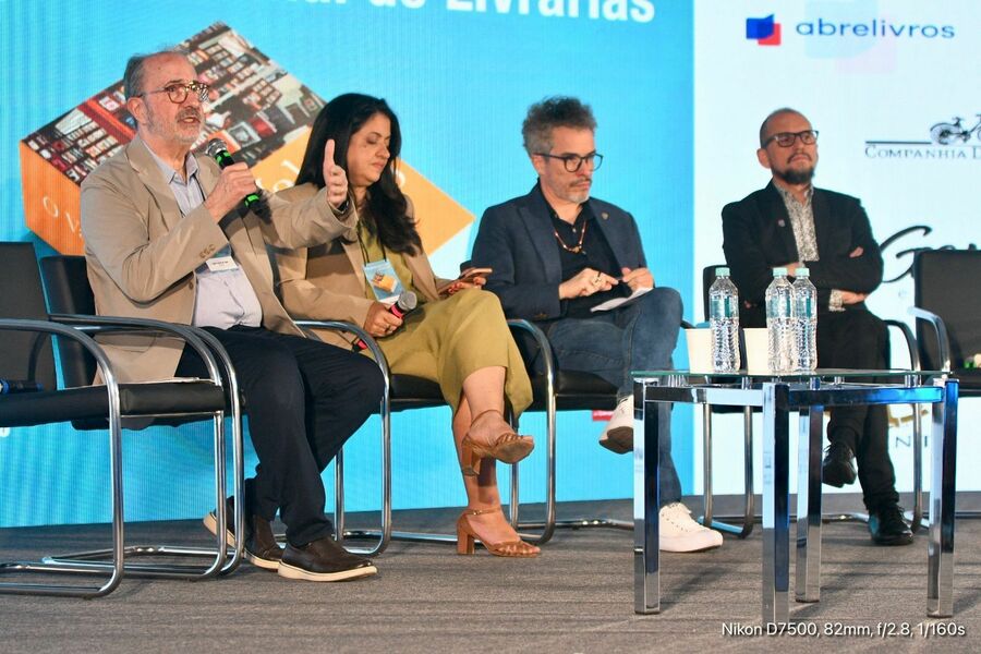 Castilho, Fernanda Garcia, Fabiano Piúba e Jeferson Assumção na Convenção da ANL | © Gago Melo Fotografia